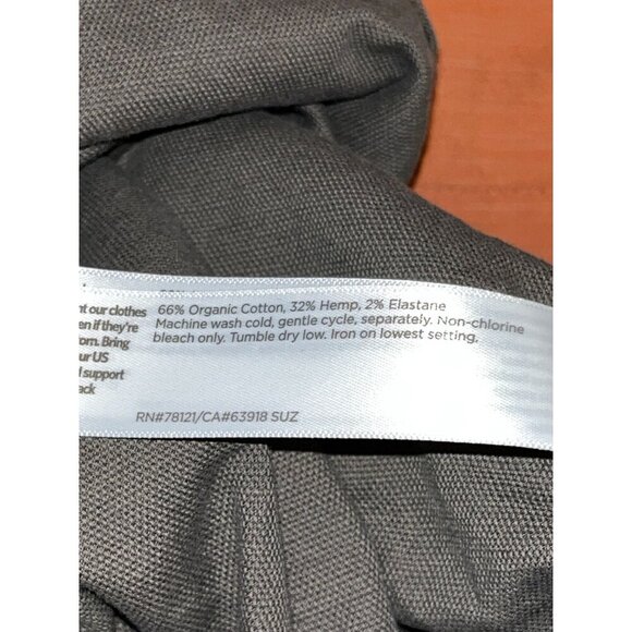 Eileen. Fisher Cottoon Hemp Stretch Shot Overalls  Size 2x Womens in Green Army - Picture 11 of 11